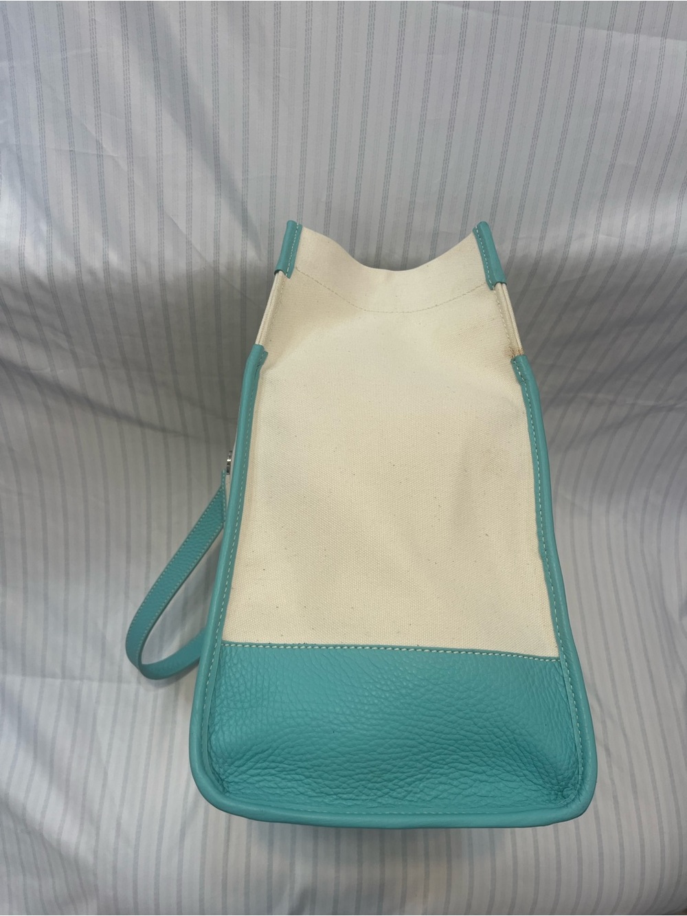 Tiffany & Co. Jitney Cream Canvas Tote with Shoulder Strap - Picture 5 of 14